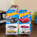 Hot Wheels Combo – Ferrari SF90, Lamborghini Miura SV, Cruise Bruiser, Slide-Burn | 1:64 Mainline Die-Cast Set