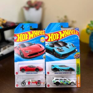 Hot Wheels Ferrari SF90, Lotus 49, T.50s & Track Dwagon 4-Pack – 1:64 Die-Cast Combo (India Release)