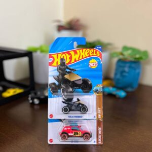 Hot Wheels Combo – Tesla Cyberquad and Mini Cooper Safari Diecast Cars