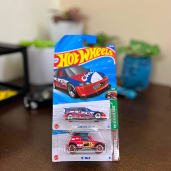 Hot Wheels Honda Civic Custom and Lil’ Roar Mini Cooper Combo Pack