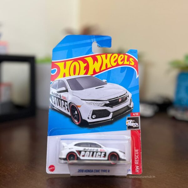 Hot Wheels 2018 Honda Civic Type R – HW Rescue Imported 1:64 die-cast car