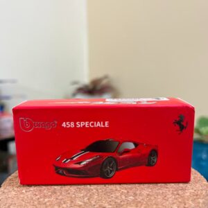 Bburago Ferrari 458 Speciale Race + Play 1:64 scale red die-cast model in packaging