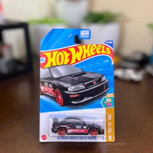 Hot Wheels ‘98 Subaru Impreza 22B-STi Black Diecast Car 1:64 HW 70s Vs 90s USA Card Imported