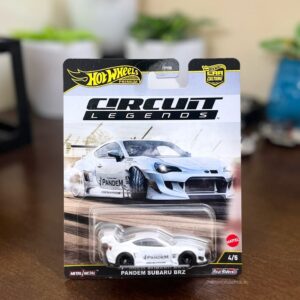 Imported Hot Wheels Premium Pandem Subaru BRZ Circuit Legends 4/5 in pearl white.