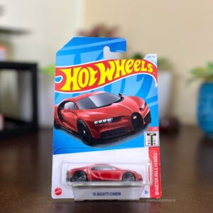 Imported Hot Wheels '16 Bugatti Chiron diecast model from the Quarter Mile Heroes series, sold at theminiaturehub.in.