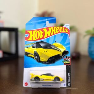 Hot Wheels Pagani Zonda R HW Race Day yellow diecast model from theminiaturehub.in.