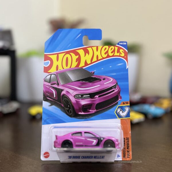 Hot Wheels '20 Dodge Charger Hellcat Muscle Mania Spectraflame pink die-cast model