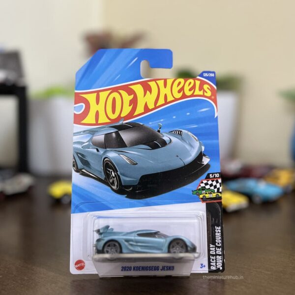 Hot Wheels 2025 Koenigsegg Jesko Race Day metalflake horizon blue die-cast model