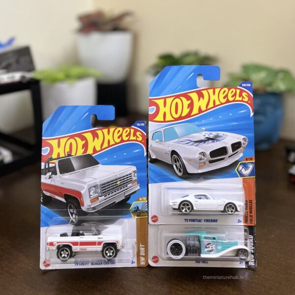 Hot Wheels ’73 Pontiac Firebird, ’75 Chevy Blazer Custom & Mid Mill Pack of 3