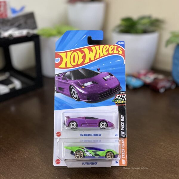Hot Wheels ’94 Bugatti EB110 SS and Blitzspeeder combo