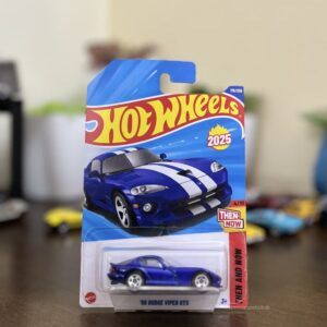 Hot Wheels '96 Dodge Viper GTS blue with white stripes – 2025 Mainline Then & Now #176/250