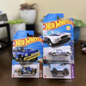 Hot Wheels Jaguar XJC V12 Coupe, Chevy Big-Air Bel-Air & Monster Dairy Delivery Pack of 3