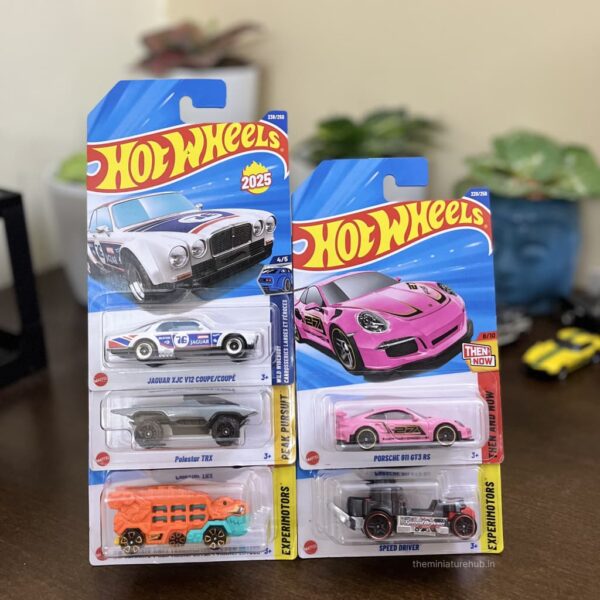 Hot Wheels Combo Pack of 5 – Jaguar XJC, Porsche 911 GT3 RS and more