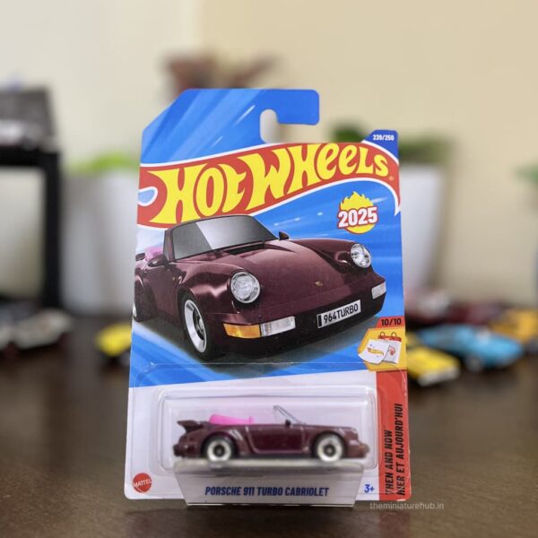 Hot Wheels Porsche 911 Turbo Cabriolet Amethyst Metallic – 2025 Then And Now series