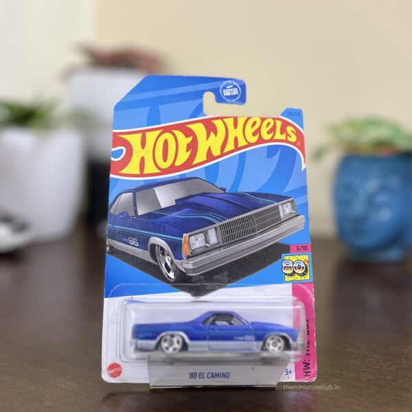 Hot Wheels ’80 El Camino USA Card Imported HW The 80s Blue 1:64 Diecast – The Miniature Hub