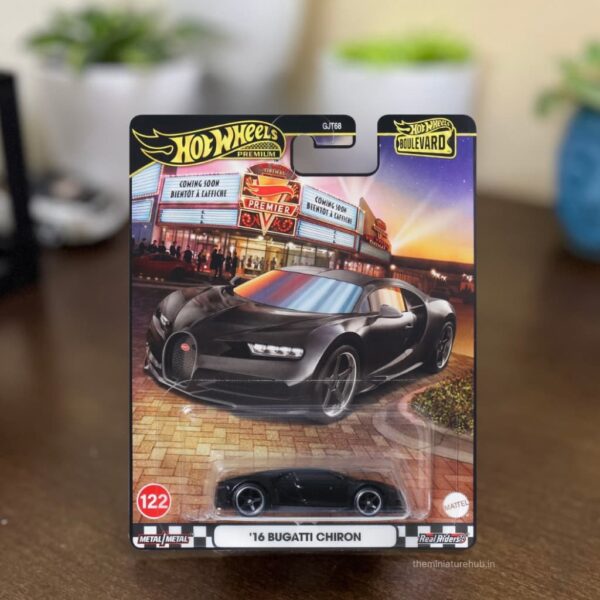 Hot Wheels ’16 Bugatti Chiron Black Boulevard Premium Imported Diecast Car