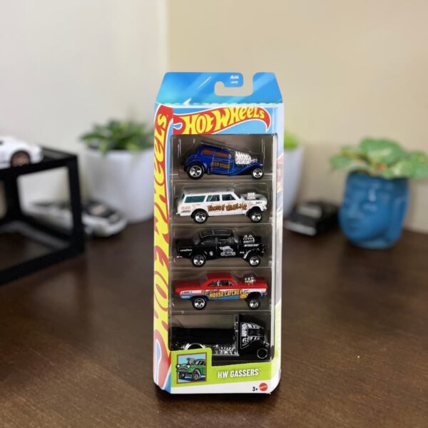 Hot Wheels 2025 HW Gassers Pack of 5 Die Cast Cars
