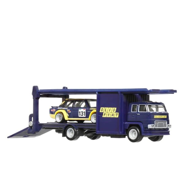 Hot Wheels Fiat 131 Abarth Second Story Lorry Team Transport premium diecast