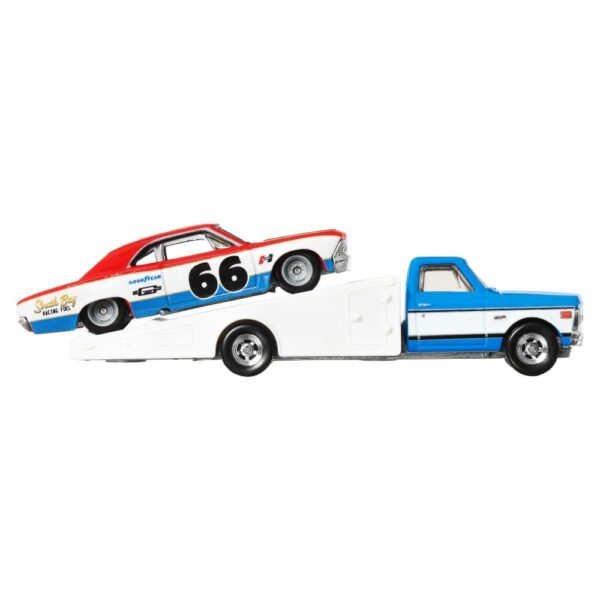 Hot Wheels ’66 Chevelle ’72 Chevy Ramp Truck Team Transport premium diecast