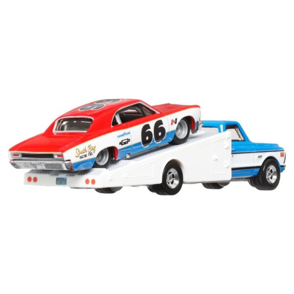 Hot Wheels ’66 Chevelle ’72 Chevy Ramp Truck Team Transport premium diecast