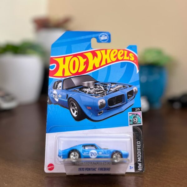 Hot Wheels 1970 Pontiac Firebird HW Modified USA card die-cast