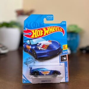 Hot Wheels Corvette C7.R Blue HW Race Team 8/10 USA card minor wear