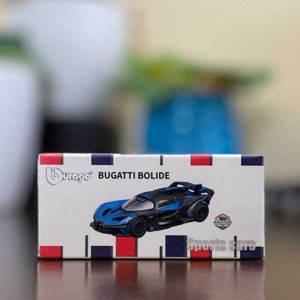 Bburago Bugatti Bolide Blue 1:64 scale diecast sports car model