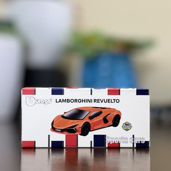 Bburago Lamborghini Revuelto Orange 1:64 scale diecast sports car model