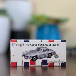 Bburago 1954 Mercedes-Benz 300 SL Silver 1:64 scale diecast sports car model