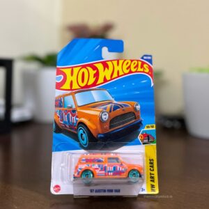 Hot Wheels ’67 Austin Mini Van Orange HW Art Cars imported die-cast