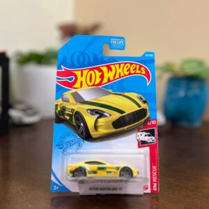 Hot Wheels Aston Martin One-77 Yellow HW Rescue USA card imported