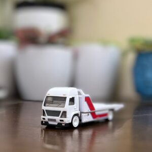 Hot Wheels Premium Aero Lift Transporter White Red Uncarded