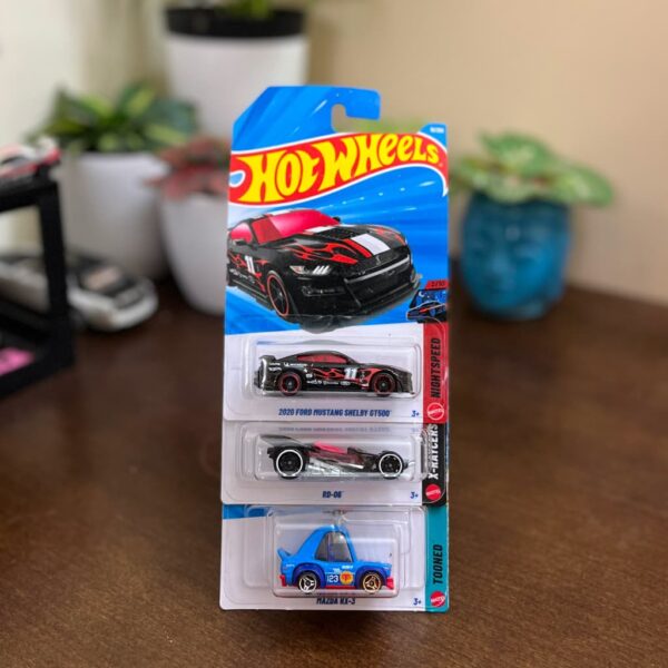 Hot Wheels Ford Mustang Shelby GT500 RD-06 Mazda RX-3 imported combo set
