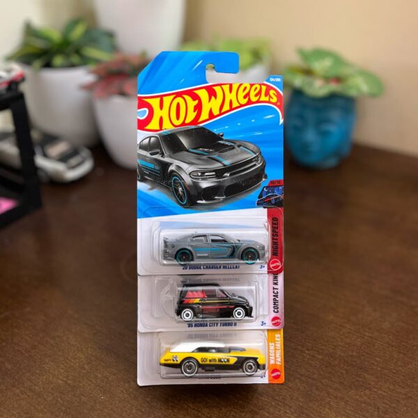 Hot Wheels Dodge Charger Hellcat Honda City Turbo II Long Bloc imported combo set