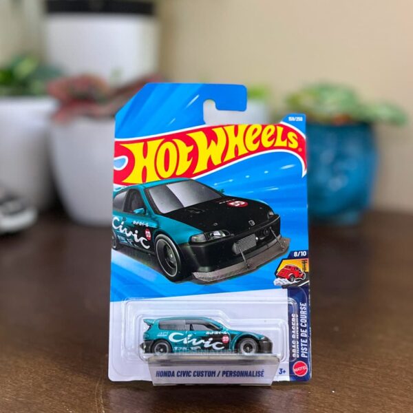 Hot Wheels Honda Civic Custom Blue Drag Racers