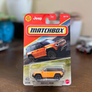 Matchbox 2025 Jeep Recon orange diecast car 80/125 on blister card