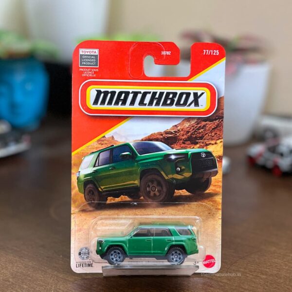 Matchbox 2025 Toyota 4Runner green diecast SUV 77/125 on blister card