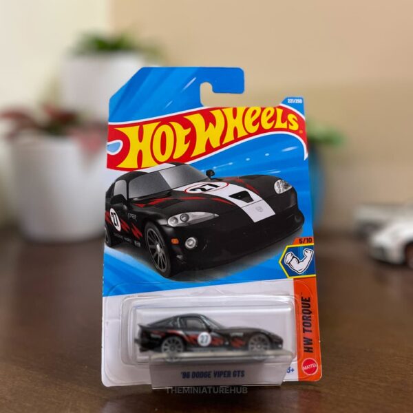 Hot Wheels 1996 Dodge Viper GTS black diecast supercar HW Torque series