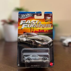 Hot Wheels Fast and Furious 1995 Mazda RX-7 diecast Silver Series