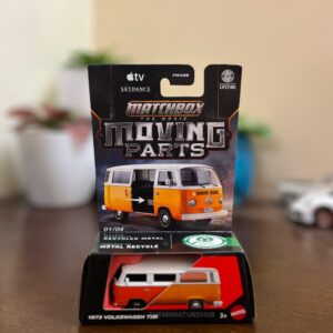 Matchbox The Movie 1973 Volkswagen T2B orange white diecast Moving Parts series