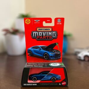 Matchbox 2022 Bentley Batur blue diecast luxury coupe Moving Parts series