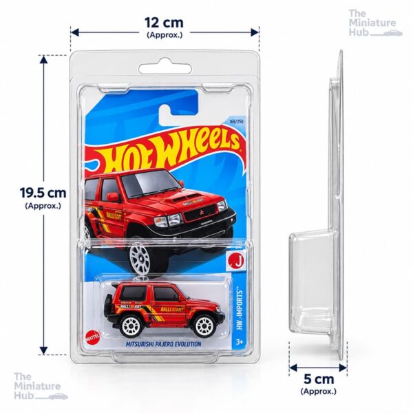 Hot Wheels Mainline Protector Case clear plastic display card protection dimention