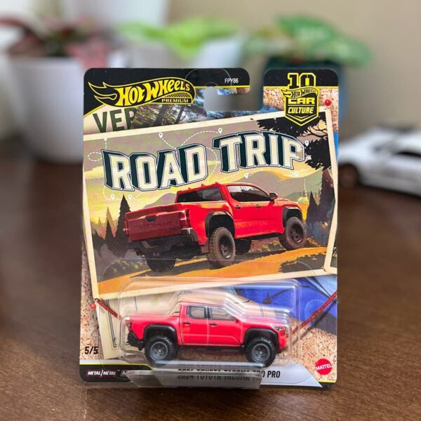 Hot Wheels Car Culture 2024 Toyota Tacoma TRD Pro red diecast truck Road Trip
