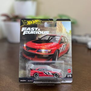 Hot Wheels Fast and Furious Mitsubishi Lancer Evolution IX red diecast Tokyo Drift