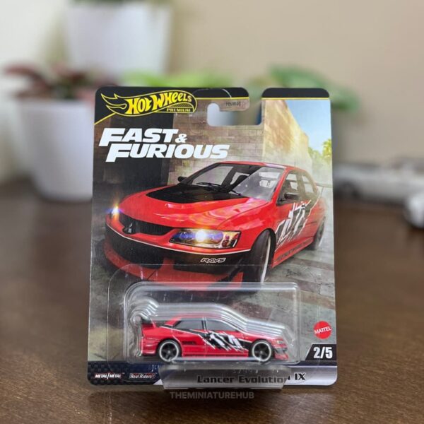 Hot Wheels Fast and Furious Mitsubishi Lancer Evolution IX red diecast Tokyo Drift