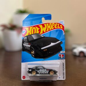 Hot Wheels Mazda RX-7 black police livery diecast HW First Response series